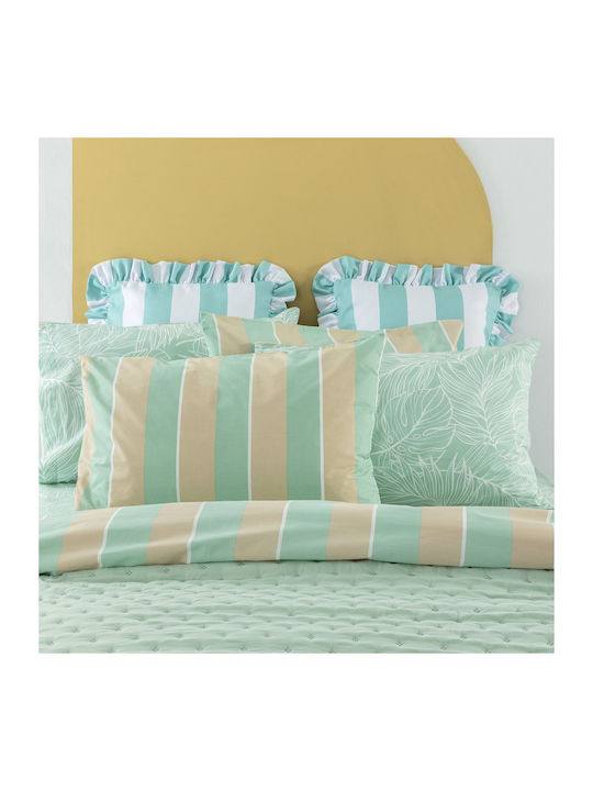 Palamaiki City Life Cl201 Super-Double Bed Sheets Set 240x260cm Green (4pcs)