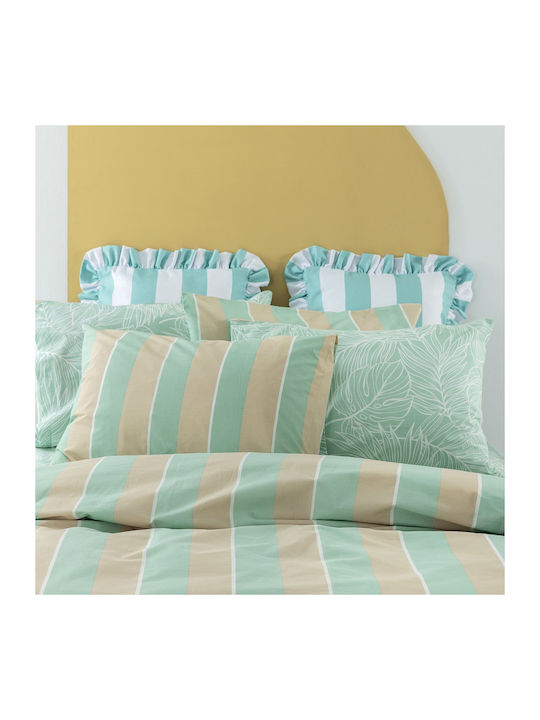 Palamaiki City Life Cl201 Super-Double Bed Sheets Set 240x260cm Green (4pcs)
