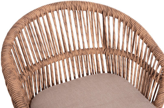 Outdoor Dining Room Set 7 Pieces White with Pillows