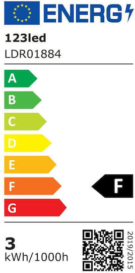 123led Λάμπα LED 2.5W για Ντουί E14 και Σχήμα G45 Θερμό Λευκό 250lm