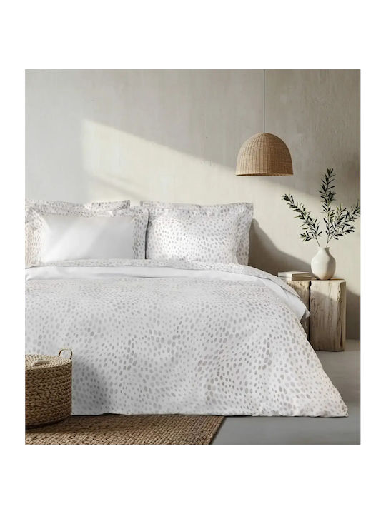 Nima Africa Bed Sheets Set King Size 270x280cm Beige (4pcs)