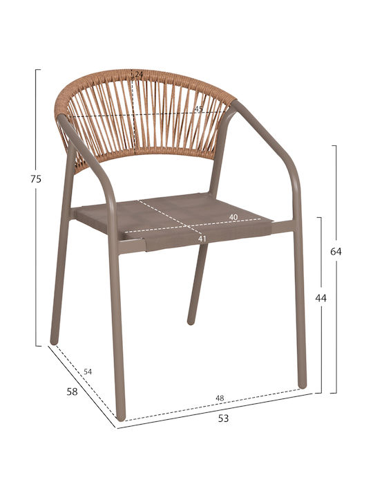 Lima 3-Piece Outdoor Dining Set Champagne