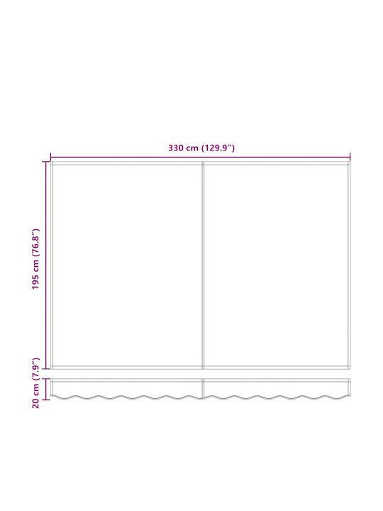 vidaXL Тента Тераса С LED Оранжева 3.5x2m