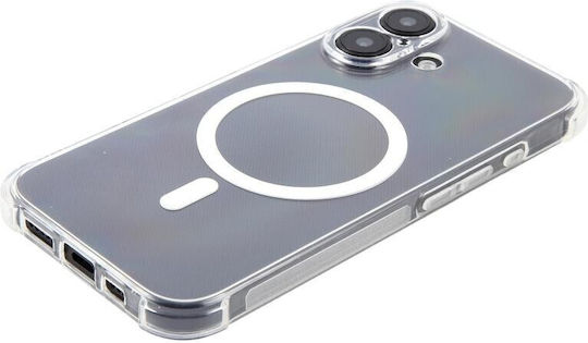 Magsafe Θήκη Σιλικόνης Air Cushion Γωνίες Transparent Apple Iphone 16 Plus