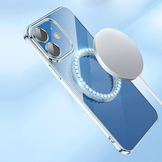 Electroplated Magsafe Θήκη Σιλικόνης Silver Apple Iphone 12