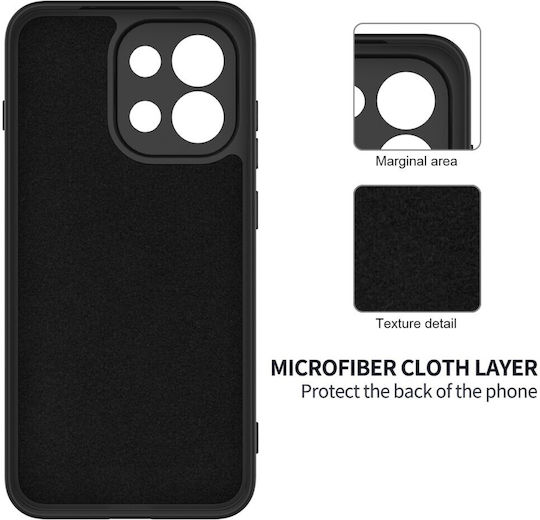 Solid Color Θήκη Σιλικόνης Black Oneplus Nord 6 5g