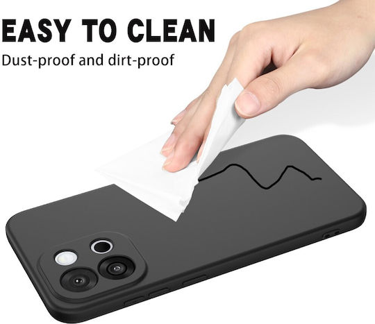 Solid Color Θήκη Σιλικόνης Black Oneplus Nord 6 5g