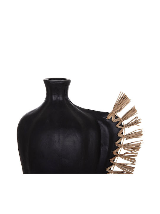 Freebox Decorative Vase Ceramic Black 32x15xHeight 33cm