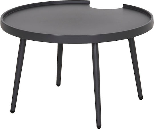 Masă Pentru Spații Exterioare Mici Din Aluminiu Gri 70x70x44cm