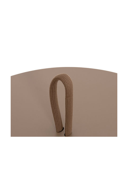 Auxiliary Table for Small Outdoor Spaces Aluminum Cappuccino 47x47x53cm