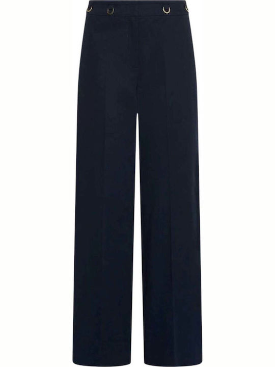 Women's Fabric Trousers with Metallic Details