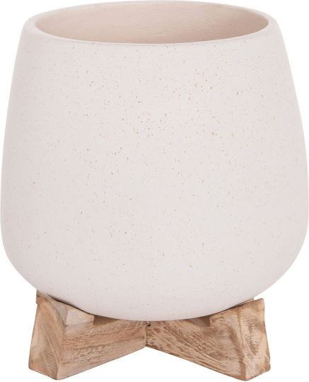 Freebox Wooden White Flower Pot 5x14cm
