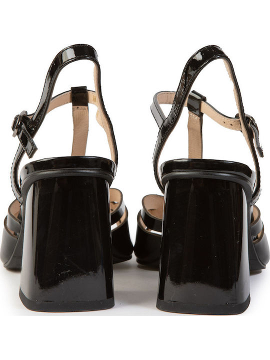 Sandale Elegante Damă Din Piele Negru