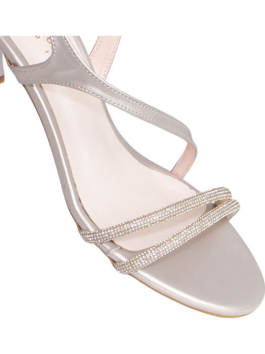 Leder Damen Sandalen Beige