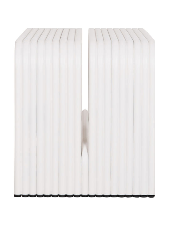 Intrepid Outdoor Metal White Bench 105.5x38x42cm