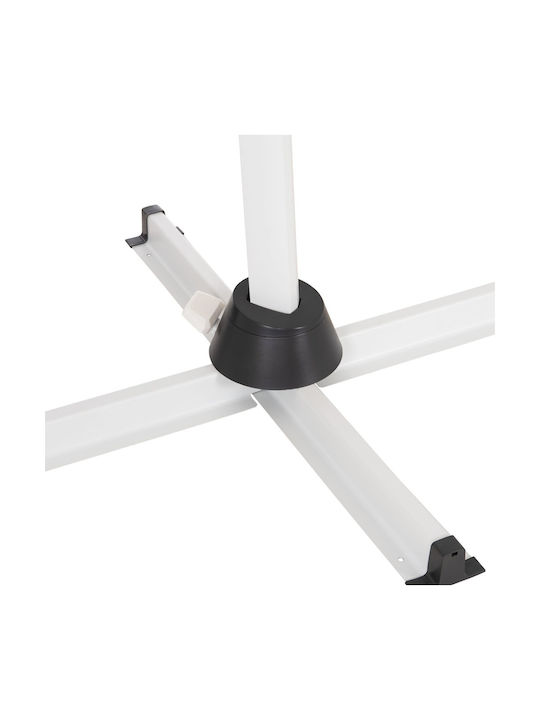 Professional Hanging Square Aluminum Garden & Terrace Parasol White 2.7x2.7m