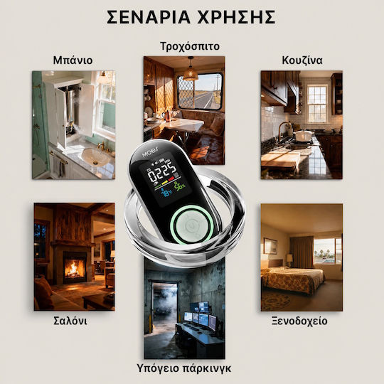 MOES Αυτόνομος Ανιχνευτής Mονοξειδίου του Άνθρακα CO Wi-Fi