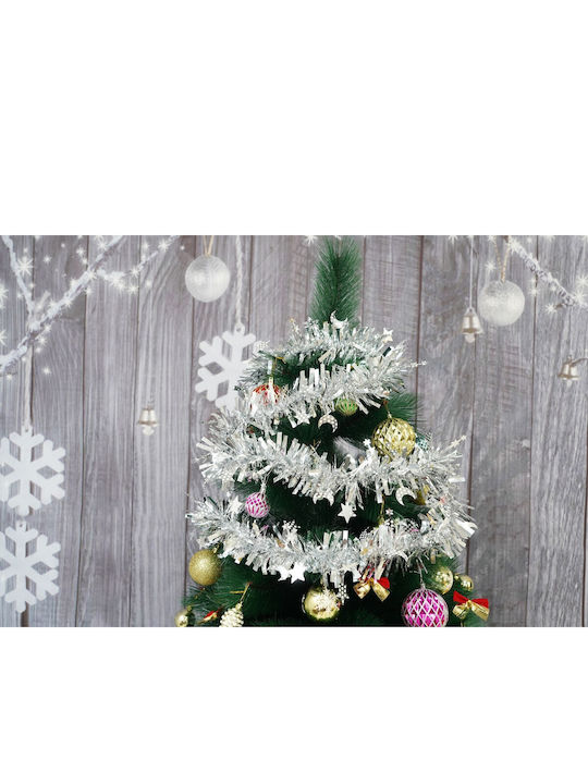 Alista Home Weihnachtsgirlande Kunststoff Silber 9x9cm