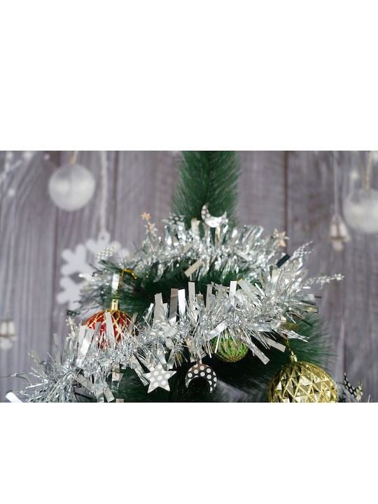 Alista Home Weihnachtsgirlande Kunststoff Silber 9x9cm