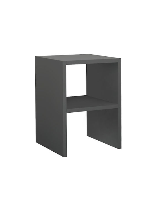 Bedside Table Smile Wooden Gray 30x30x40cm