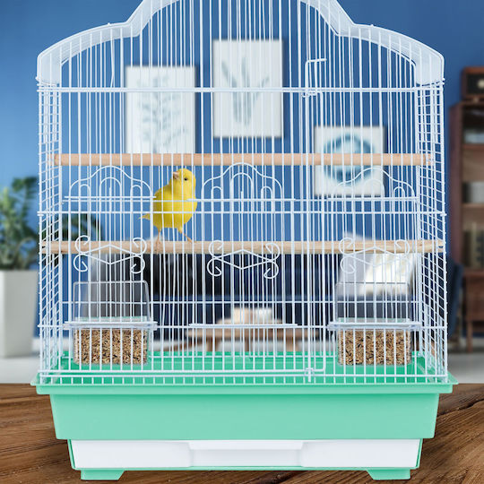 Relaxdays Κλουβί Πτηνών 56.5x35.5x46.5εκ. Γαλάζιο