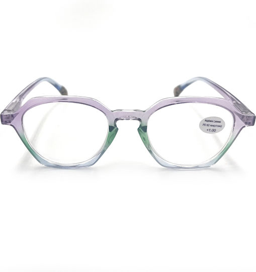 Optosquad Damentaschen Lesebrillen +4.00 in Lila Farbe OPT-1226-1