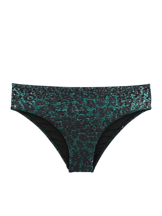 Women's Bikini Strapless Push-up Underwire Metallic Animal Print Black