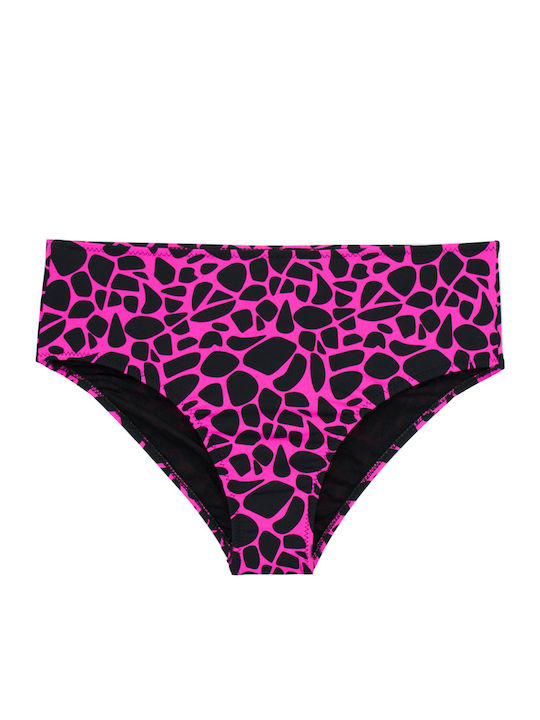 Women's Bikini Swimsuit Underwire Giraffe Black-Fuchsia