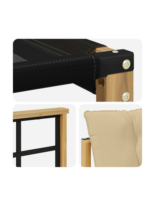 Ecksofa Outdoor Hölzernes mit Kissen 406x247.5x73cm