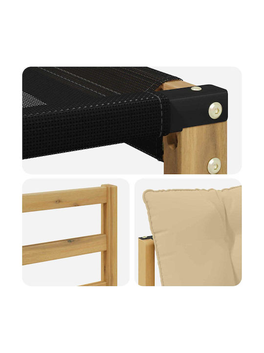 Ecksofa Outdoor-Hölzernes mit Kissen 404x245.5x73cm