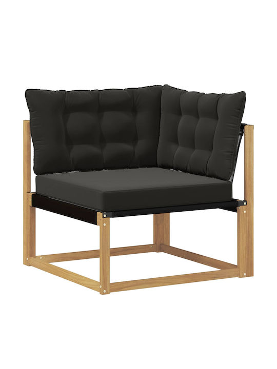 Canapea De Colț De Exterior Din Lemn Cu Perne 325x166.5x73cm