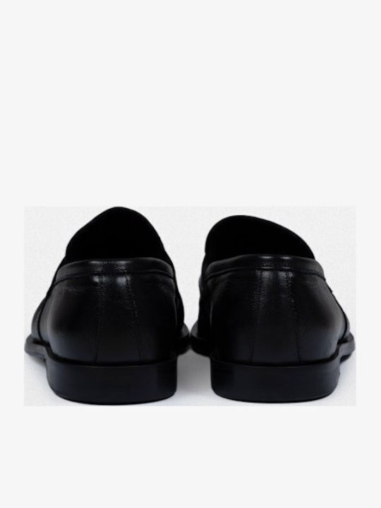 Δερμάτινα Ανδρικά Loafers σε Μαύρο Χρώμα 7768VCUC/VIT