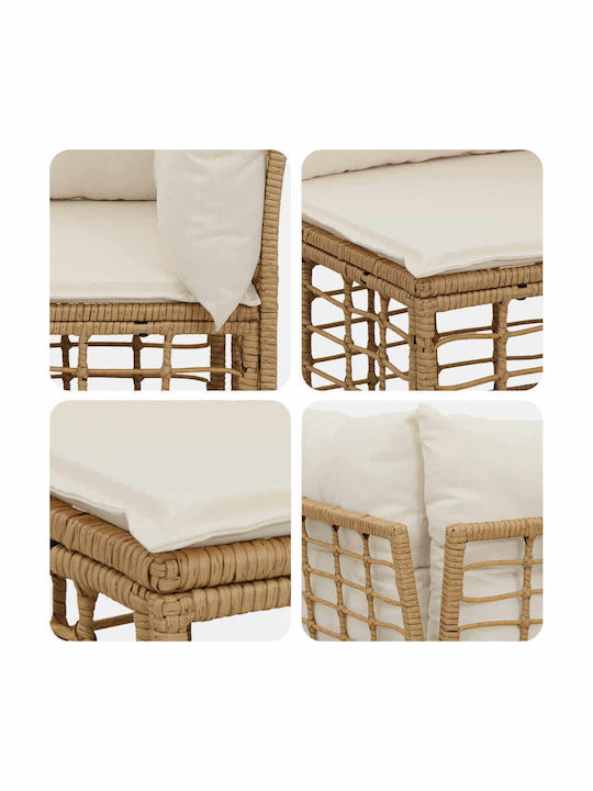 Corner Outdoor Sofa Plastic with Cushions