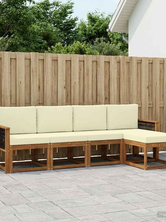 Canapea Cu Două Locuri De Exterior Din Plastic Cu Perne 249x122.5x73cm
