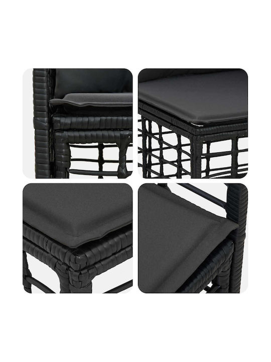 Canapea De Colț Pentru Exterior Din Rattan Cu Perne