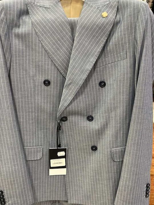Costum Barbatesc Alb/Siel