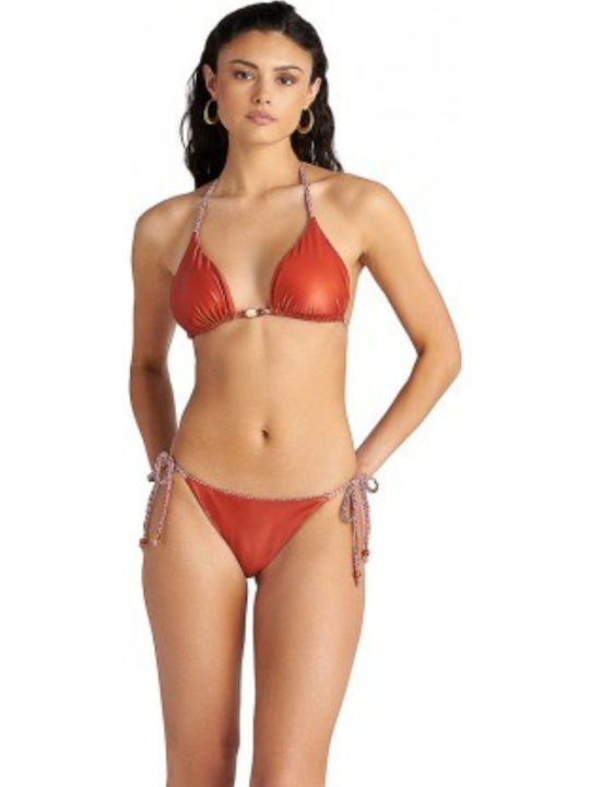 Bikini Τριγωνάκι B Cup με Ενίσχυση Μπρονζέ