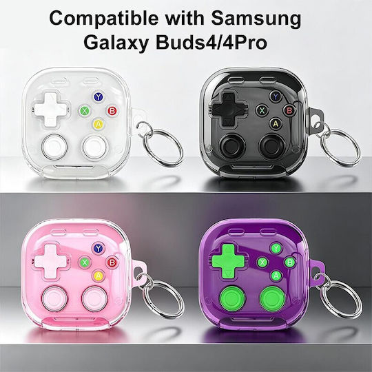 Samsung Galaxy Buds4 Buds4 Pro Xdcase Silicone Case Stand Transparent Black