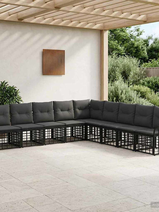 Corner Outdoor Sofa Rattan with Cushions