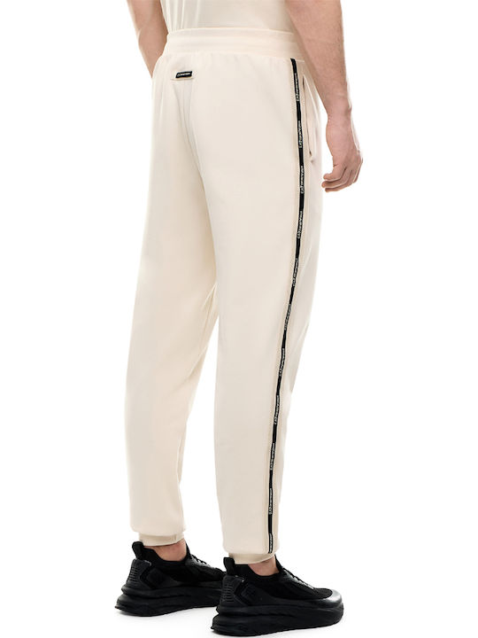 Sweatpants with Cuffs Black-Beige