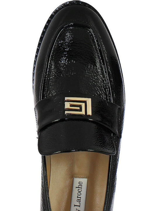 Leder Damen Mokassins in Schwarz Farbe