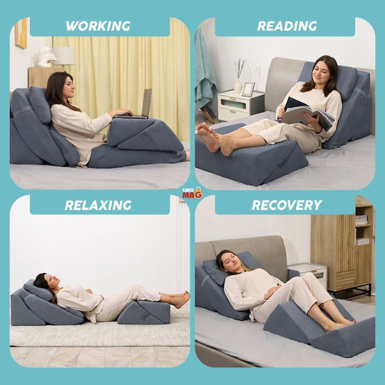 Linomag Μαξιλάρι Σφήνα με Memory Foam σε Γκρι χρώμα