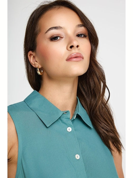 Sleeveless Women's Shirt Green Lake FBL013-101-05-Regular Fit