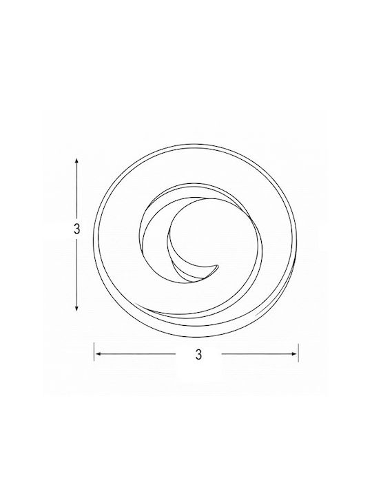 Knob Giusti Art.6200 Chrome 233-6200r03002