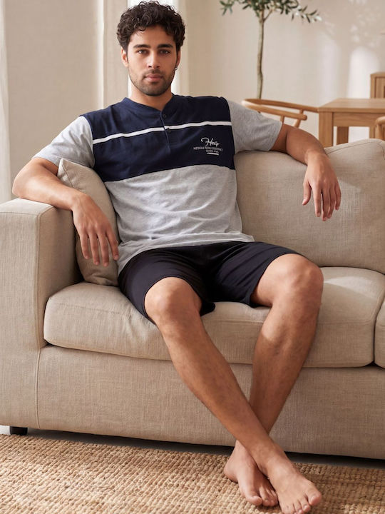 Rimoli Summer Men's Cotton Pyjamas Grey