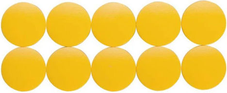 Maul Runde Magnete D24mm 0,60 Kg Haftkraft 10 Stück Set Maul Solide Gelb