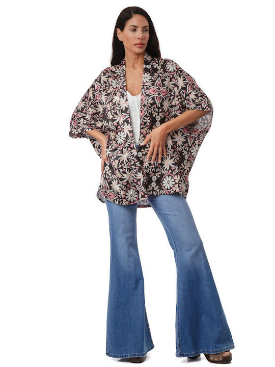 Cardigan Pentru Femei Kimono Negru