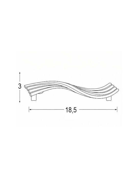 Möbelgriffe Giusti Art.622 Bronze 233-622mnadxd1 96 mm
