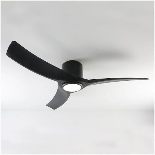 Aca Ανεμιστήρας Οροφής 132cm με Φως Μαύρος