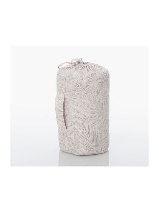 Nef-Nef Homeware Tundra Coverlet Double Cotton Satin Ecru Grey 240x230cm